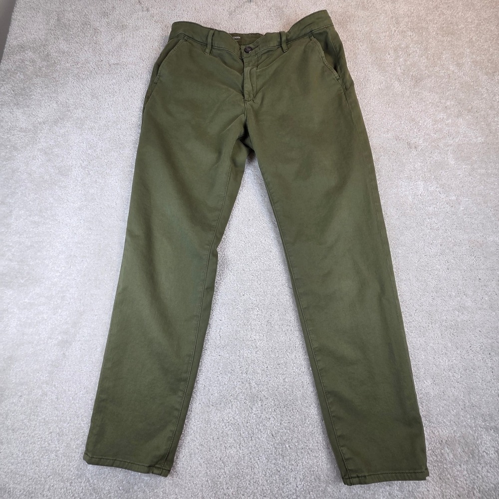 AG Adriano Goldschmied Caden Tailored Trouser Green Chino Pants 29R (30x28)